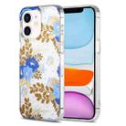 For iPhone 11 Dual-side Laminating IMD PC Hybrid TPU Phone Case(Blue Peony) - 1