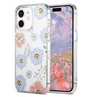 For iPhone 11 Dual-side Laminating IMD PC Hybrid TPU Phone Case(Blue Flower) - 1