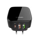 LDNIO Q334 32W Type-C + Dual USB Port Charger with 1m 8 Pin Data Cable, Plug Type:EU Plug(Black) - 2