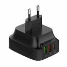 LDNIO Q334 32W Type-C + Dual USB Port Charger with 1m 8 Pin Data Cable, Plug Type:EU Plug(Black) - 3