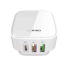 LDNIO Q334 32W Type-C + Dual USB Port Charger with 1m 8 Pin Data Cable, Plug Type:US Plug(White) - 2