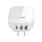 LDNIO Q334 32W Type-C + Dual USB Port Charger with 1m USB-C / Type-C Data Cable, Plug Type:EU Plug(White) - 2