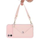 For iPhone 11 Solid Color PU + TPU Handheld Protective Case with Wallet & Lanyard(Pink) - 1