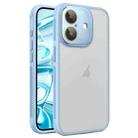 For iPhone 16 Plus Hardware Side Cooling Skin Feel Frosted Phone Case with Lens Film(Sky Blue) - 1