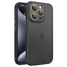 For iPhone 15 Pro Side Cooling Skin Feel Frosted Phone Case(Black) - 1