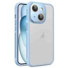 For iPhone 15 Hardware Side Cooling Skin Feel Frosted Phone Case with Lens Film(Sky Blue) - 1