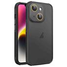 For iPhone 14 Plus Hardware Side Cooling Skin Feel Frosted Phone Case with Lens Film(Black) - 1