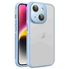 For iPhone 14 Plus Hardware Side Cooling Skin Feel Frosted Phone Case with Lens Film(Sky Blue) - 1