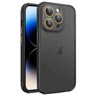 For iPhone 14 Pro Hardware Side Cooling Skin Feel Frosted Phone Case with Lens Film(Black) - 1