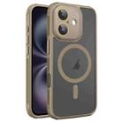 For iPhone 16 Hardware Side Cooling Skin Feel Frosted MagSafe Magnetic Phone Case with Lens Film(Gold) - 1