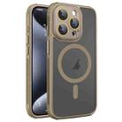 For iPhone 15 Pro Max Hardware Side Cooling Skin Feel Frosted MagSafe Magnetic Phone Case with Lens Film(Gold) - 1