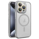 For iPhone 15 Pro Hardware Side Cooling Skin Feel Frosted MagSafe Magnetic Phone Case with Lens Film(Grey) - 1