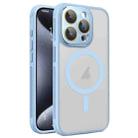 For iPhone 15 Pro Side Cooling Skin Feel Frosted MagSafe Magnetic Phone Case(Sky Blue) - 1