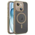 For iPhone 15 Plus Hardware Side Cooling Skin Feel Frosted MagSafe Magnetic Phone Case with Lens Film(Gold) - 1