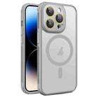 For iPhone 14 Pro Hardware Side Cooling Skin Feel Frosted MagSafe Magnetic Phone Case with Lens Film(Grey) - 1