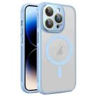 For iPhone 14 Pro Side Cooling Skin Feel Frosted MagSafe Magnetic Phone Case(Sky Blue) - 1