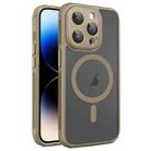 For iPhone 14 Pro Hardware Side Cooling Skin Feel Frosted MagSafe Magnetic Phone Case with Lens Film(Gold) - 1