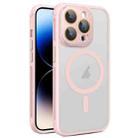 For iPhone 14 Pro Max Side Cooling Skin Feel Frosted MagSafe Magnetic Phone Case(Pink) - 1