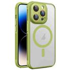 For iPhone 14 Pro Max Hardware Side Cooling Skin Feel Frosted MagSafe Magnetic Phone Case with Lens Film(Green) - 1