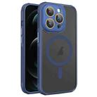 For iPhone 12 Pro Max Hardware Side Cooling Skin Feel Frosted MagSafe Magnetic Phone Case with Lens Film(Blue) - 1