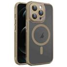 For iPhone 12 Pro Max Hardware Side Cooling Skin Feel Frosted MagSafe Magnetic Phone Case with Lens Film(Gold) - 1