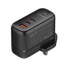 LDNIO Q366 65W USB + Dual Type-C Port Charger with 1m USB-C / Type-C to USB-C / Type-C Data Cable, Plug Type:UK Plug(Black) - 3