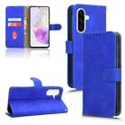 For Samsung Galaxy A36 5G Skin Feel Magnetic Flip Leather Phone Case(Blue) - 1