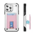 Skin Feel MagSafe Magnetic Phone Card Sleeve with Bracket(Pink) - 1