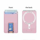 Skin Feel MagSafe Magnetic Phone Card Sleeve with Bracket(Pink) - 2