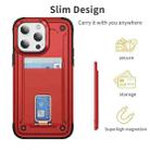 Skin Feel MagSafe Magnetic Phone Card Sleeve with Bracket(Red) - 3