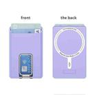 Skin Feel MagSafe Magnetic Phone Card Sleeve with Bracket(Light Purple) - 2