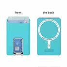 Skin Feel MagSafe Magnetic Phone Card Sleeve with Bracket(Cyan Blue) - 2