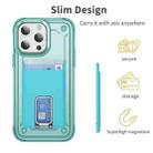 Skin Feel MagSafe Magnetic Phone Card Sleeve with Bracket(Cyan Blue) - 3