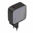 LDNIO Q408 100W GaN USB+3 USB-C / Type-C Interface Charger with 1m 100W USB-C / Type-C to USB-C / Type-C Data Cable, Plug Type:EU Plug(Black) - 3