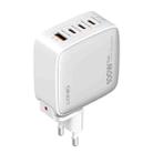 LDNIO Q408 100W GaN USB+3 USB-C / Type-C Interface Charger with 1m 100W USB-C / Type-C to USB-C / Type-C Data Cable, Plug Type:EU Plug(White) - 3