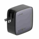 LDNIO Q408 100W GaN USB+3 USB-C / Type-C Interface Charger with 1m 100W USB-C / Type-C to USB-C / Type-C Data Cable, Plug Type:US Plug(Black) - 2