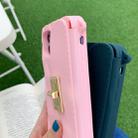 For iPhone 11 Pro Max Silicone Solid Color Handheld Protective Case with Wallet & Chain(Green) - 5