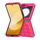 For Samsung Galaxy Z Flip5 Square-shaped Leather Back Cover Phone Case(Rose Red) - 2