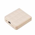 For Samsung Galaxy Z Flip5 Square-shaped Leather Back Cover Phone Case(Beige) - 3