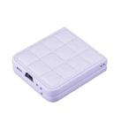 For Samsung Galaxy Z Flip5 Square-shaped Leather Back Cover Phone Case(Purple) - 3