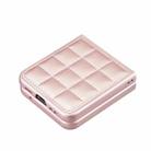 For Samsung Galaxy Z Flip4 Square-shaped Leather Back Cover Phone Case(Rose Gold) - 3