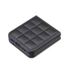 For Samsung Galaxy Z Flip3 Square-shaped Leather Back Cover Phone Case(Black) - 3
