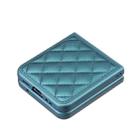 For Samsung Galaxy Z Flip4 Rhombus-shaped Leather Back Cover Phone Case(Green) - 3