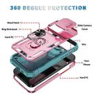 For iPhone 16 Pro Max Sliding Camshield TPU + PC Phone Case with Holder(Pink+Green) - 2