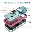 For iPhone 16 Pro Max Sliding Camshield TPU + PC Phone Case with Holder(Green+Pink) - 2