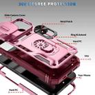 For iPhone 16 Plus Sliding Camshield TPU + PC Phone Case with Holder(Pink+Rose Red) - 2