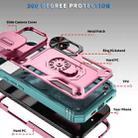 For iPhone 16 Plus Sliding Camshield TPU + PC Phone Case with Holder(Green+Pink) - 2