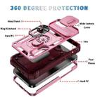 For iPhone 16e Sliding Camshield TPU + PC Phone Case with Holder(Pink+Rose Red) - 2