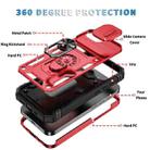 For iPhone 16e Sliding Camshield TPU + PC Phone Case with Holder(Red+Black) - 2