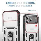 For iPhone 17 Pro Max Sliding Camshield TPU + PC Phone Case with Holder(White+Black) - 3